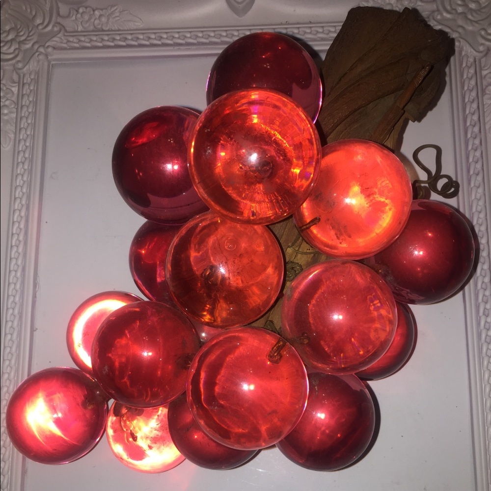 Vintage mid century lucite grapes